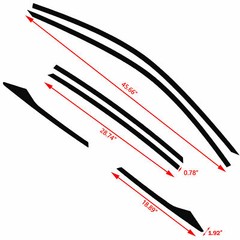 6x Chrome Delete Blackout Window Trims For Honda Civic Sedan 16-20- Carbon Fiber