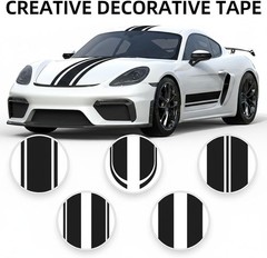 Matte Black Vinyl Wrap Tape Roll, 4 Inch x 30ft Self-Adhesive Black Out Chrom…
