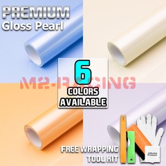 Premium High Gloss Pearl Glossy Sticker Decal Vinyl Wrap Air Release Bubble