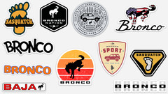 Ford Bronco stickers decals classic new 1966-1977 2021 2022 nation sasquatch