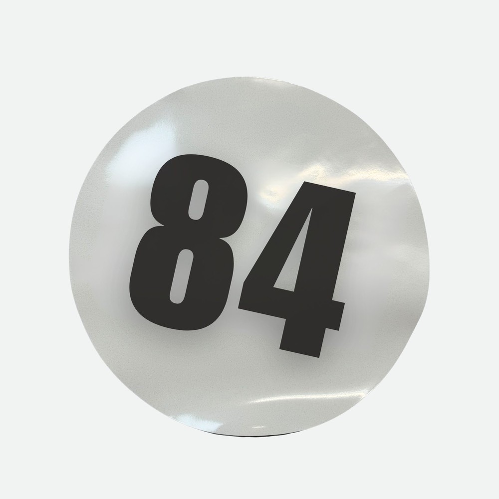 Pair of 12″ Magnetic Race Car Number 84 Circular Magnet