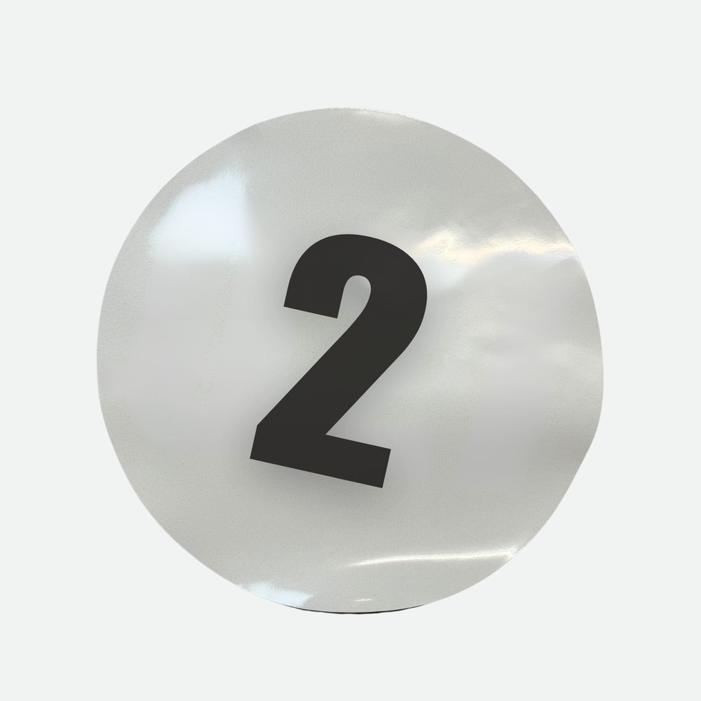 Pair of 12″ Magnetic Race Car Number 2 Circular Magnet
