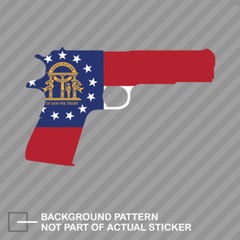 Georgia Flag 1911 Sticker Decal Vinyl GA 2a gun rights molon labe pro