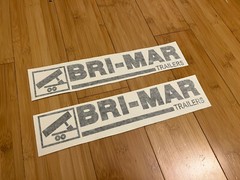 BRI-MAR Trailers OEM Replacement TRAILER DECAL Stickers – SET OF 2 – 18” Black