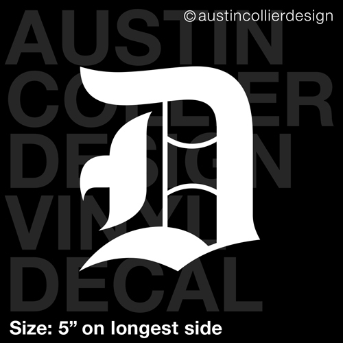 5″ LETTER “D” vinyl decal car truck window laptop sticker – initials name