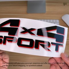 TRD 4×4 Sport Decals Stickers for Tundra 2020-23, REFLECTIVE Vinyl (Set of 2)