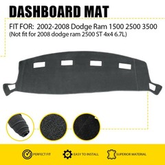 Gray Black Dash Mat Dashboard Cover Pad for 2002 – 2008 DODGE RAM 1500 2500 3500