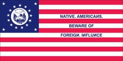 NATIVE AMERICANS BEWARE OF FOREIGN INFLUENCE INDIAN Vinyl Sticker Decal