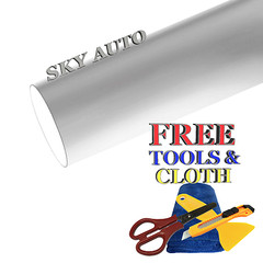 Silver Premium car Satin Matte Chrome Plating Vinyl Sticker sheet Air Release
