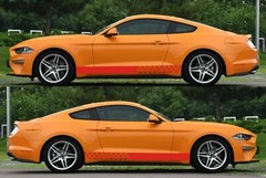 For Ford Mustang GT body panel parts drug race Decal sticker Stripes kit set