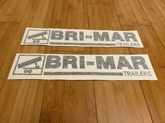 BRI-MAR Trailers OEM Replacement TRAILER DECAL Stickers – SET OF 2 – 24” Black