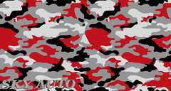 Red Black Gray White Large Camo Vinyl Car Wrap Sheet + Free Tools( 2 feet & up )
