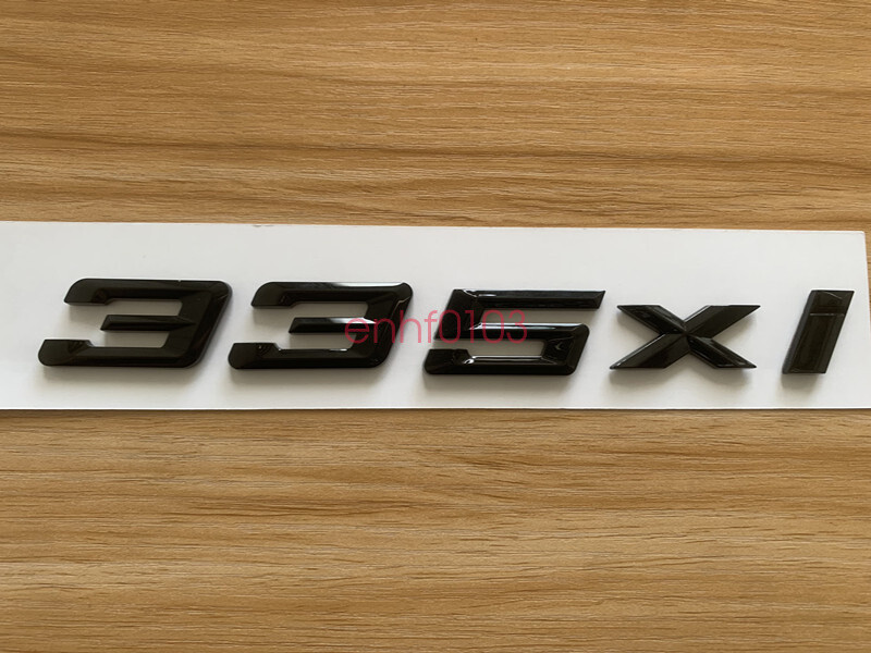 Gloss Black 3D ABS Letters Trunk 335xi Emblem Rear Badge for BMW 2017-2022 335xi