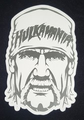 4″ × 6″ Hulk Hogan Hulkamania Sticker B&W