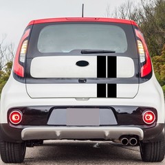 Racing Stripes 8-Piece Black Stripe Decals – Car Hood 17 x 2.6 inches,