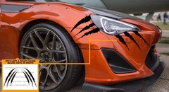 x2 Claw Mark Print Beast Off Road Lifted Truck Drifting Racing Decal Sticker