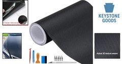 3D Black Carbon Fiber Vinyl Wrap Roll – Easy Bubble-Free Install, Outdoor Rated