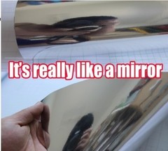 12″x60″ SILVER CHROME MIRROR Vinyl Wrap Sticker Decal Sheet Air Bubble Free