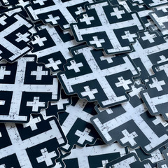 Jerusalem Cross Die Cut Window Decal Sticker For Truck Or Jeep