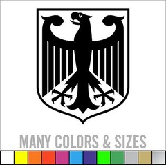 GERMAN EAGLE Decal/Sticker Crest Deutschland Germany Flag Panzer – Sizes/Colors