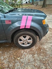 Universal 4″ Racing Hash Fender Stripe Set Vinyl Decal Stickers