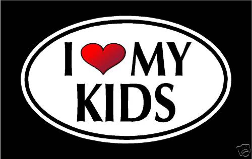 5.75″ I LOVE MY KIDS vinyl decal sticker… CHILDERN