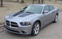 RECHARGE for 2011-2014 Dodge Charger RT Stripes Graphics Hood Decals 3M Install