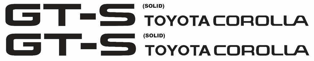 GT-S TOYOTA COROLLA (Trunk size) vinyl Sticker Decals