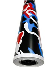 Red Blue White Black Camo Vinyl Car Wrap Film Sheet +Free Tools (2 feet & up )