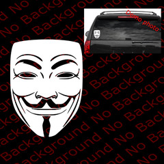 We Are Anonymous Mask Internet Hacker Hacking Vinyl Die Cut Window Decal FY044