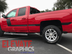 2007-2018 For Chevy Silverado Decals Side Hockey Stick Stripes Graphics 3M Vinyl
