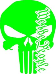 Punisher Skull We the People Patriotic Vinyl Decal Multiple Colors and Sizes