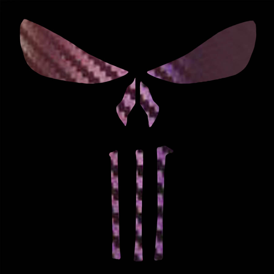 Carbon Fiber Skull Sticker Buy 1 Get 1 Free Vinyl Eyes Decal BOGO