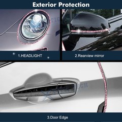 Shiny Car Trim Self Adhesive Rhinestone Car Accessories Interior Exterior Decor