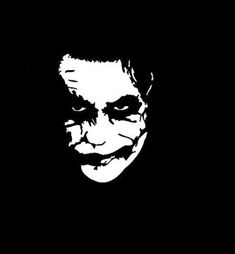 The Joker Batman Supervillians Vinyl Decal 6″ White