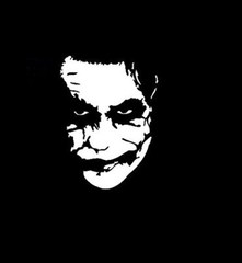 The Joker Batman Supervillians Vinyl Decal 6″ White
