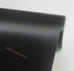 Bubbles Free Car Metal Brushed Matte ALUMINUM Vinyl Wrap Sticker Film Black AB