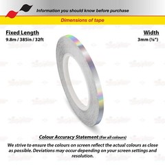 3mm 1/8″ Roll PIN STRIPE Car Striping Trim Body Line TAPE Decal Vinyl Stickers