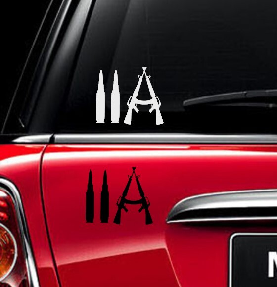 2A second ammendment Decal Vinyl Car Window Sticker ANY SIZE