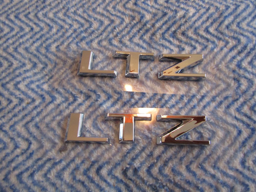 CHEVROLET SILVERADO TAHOE SURURBAN GMC LTZ BODY CAB LETTERING EMBLEMS 2PCS LOT