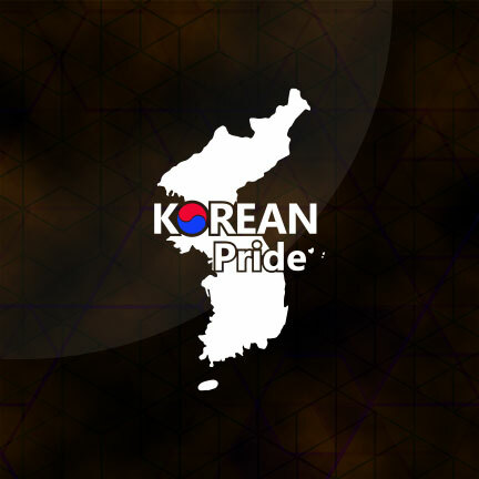 KOREAN PRIDE #3 vinyl decal car window bumper sticker w/ Korea Map 8″(H)