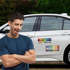 10 Pcs Bumper Decals Funny LGBT Stickers Rainbow Bumper Prank Car Stickers Co…