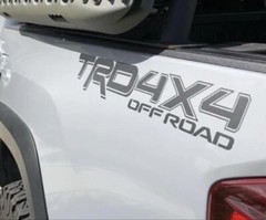 Toyota TRD 4×4 OFF ROAD Tacoma Tundra Sticker Decal White Silver