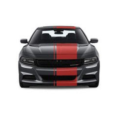 Dual Racing Stripes [3x] 1″ , 2″, 24″ x 68″ Self Healing Vinyl Fits All Vehicles