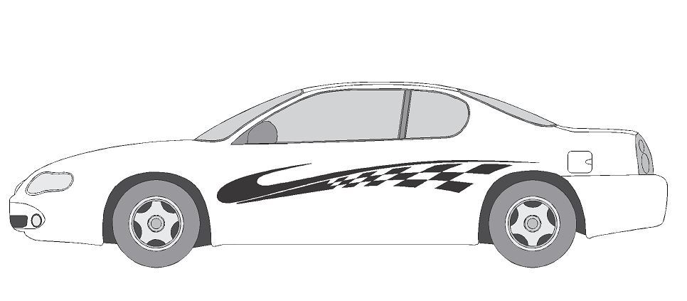 VINYL GRAPHIC #A725 SIDE DECAL AUTO SUV VEHICLE CROSS OVER CHECKER TRUCK SUV