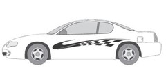 VINYL GRAPHIC #A725 SIDE DECAL AUTO SUV VEHICLE CROSS OVER CHECKER TRUCK SUV