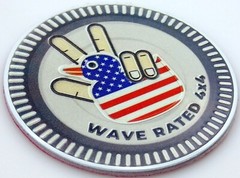 1pc Wave Rated Sticker Decal Emblem 4×4 Badge Auto Fender 6cm 2.36″ Rubber Duck