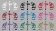 Praying Cowboy Cowgirl Cross Horse Christ Car Truck Window Vinyl Decal Sticker