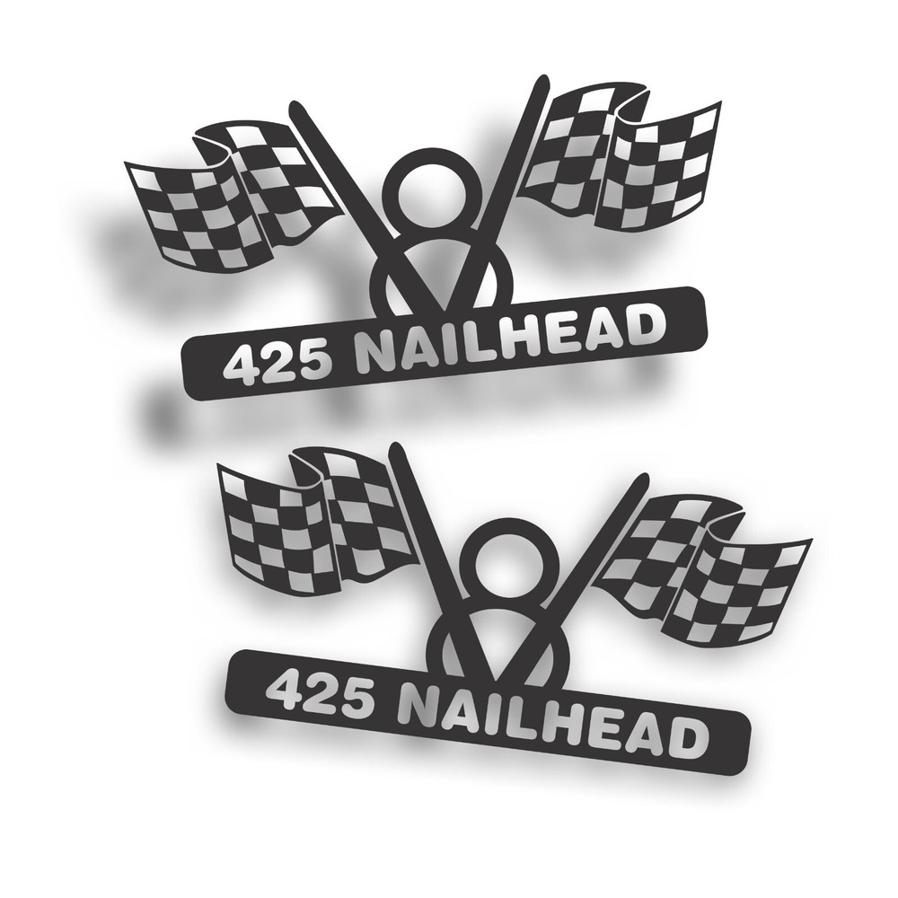2X 425 Nailhead V8 Engine Decal fits Buick Wildcat Hot Rod Classic Muscle Car B