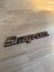 SNAP-ON TOOL BOX LOGO EMBLEM Chrome Badge Decal Sticker 200mm long- Free Ship